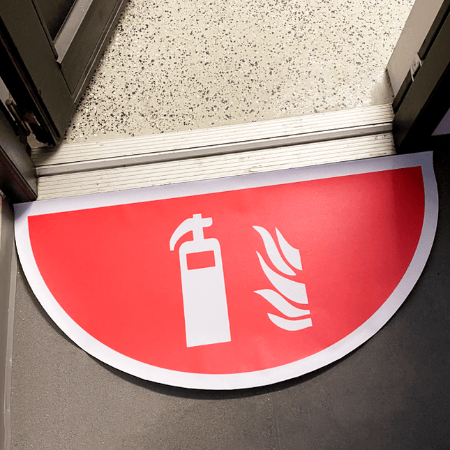 Waarschuwing Brandblussergebied!