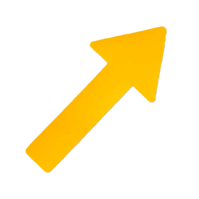 10 gule pile - retningsviser