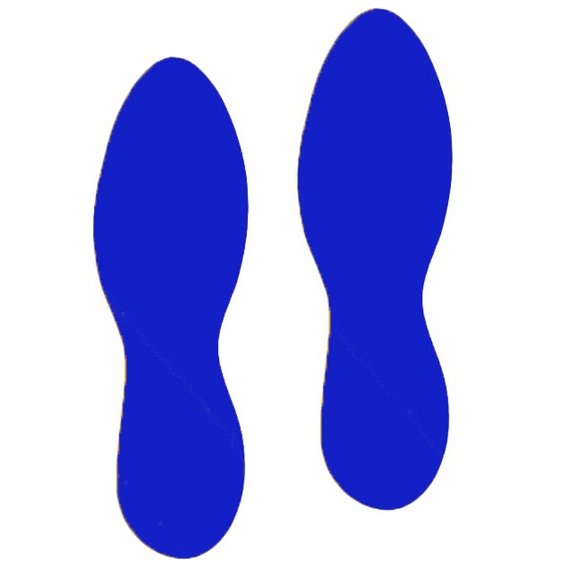 10 x klistermærke fodspor - 30 cm