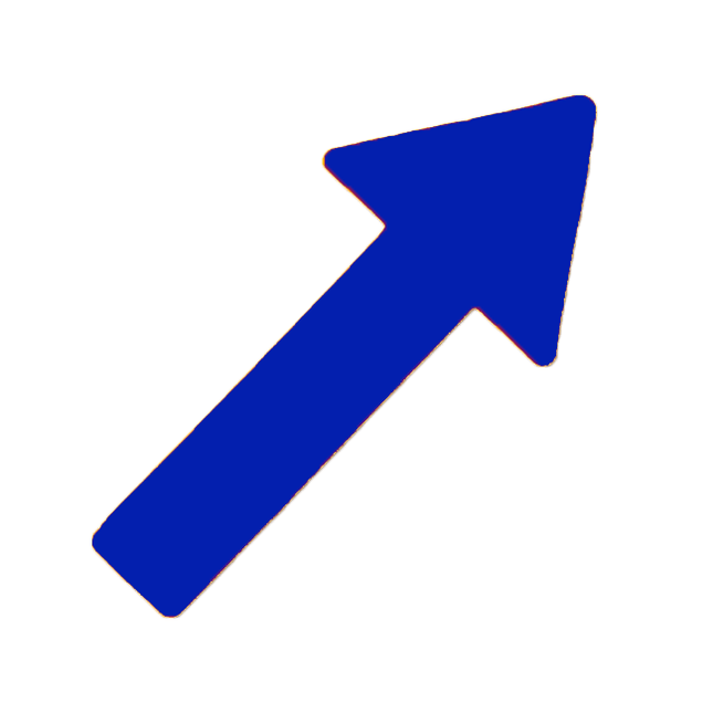 10 blå pile - retningsviser