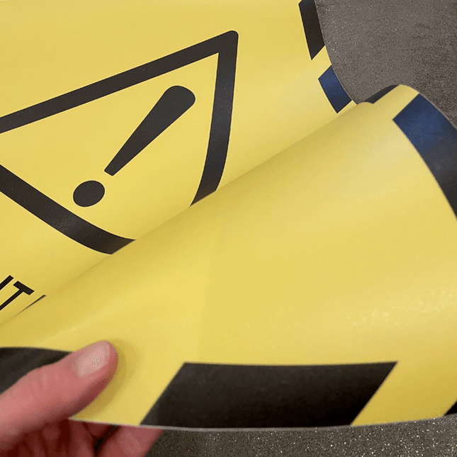 Klistermærke advarsel til døråbninger - Gulvmontering - 90 cm