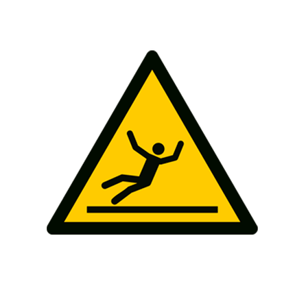 Advarselsklistermärke för golv/betong - R9 - Ø 40 cm