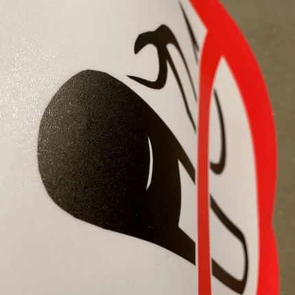 Advarselsklistermärke Rökning förbjuden - Golv/betong - Ø40 cm - R9