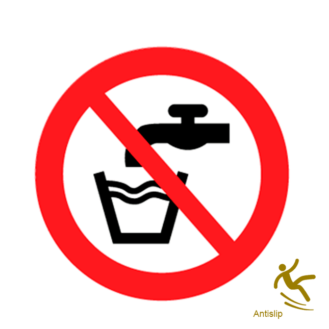 Advarselsklistermærke gulv/beton - Ø40 cm - R9