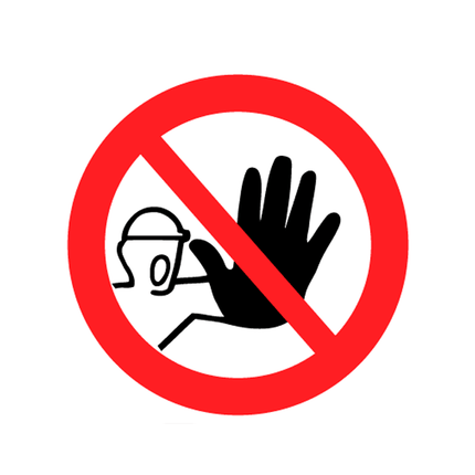 Warnaufkleber für den Boden – 40 cm. Wasserfeste/rutschfeste Aufkleber mit rutschfester Auflage