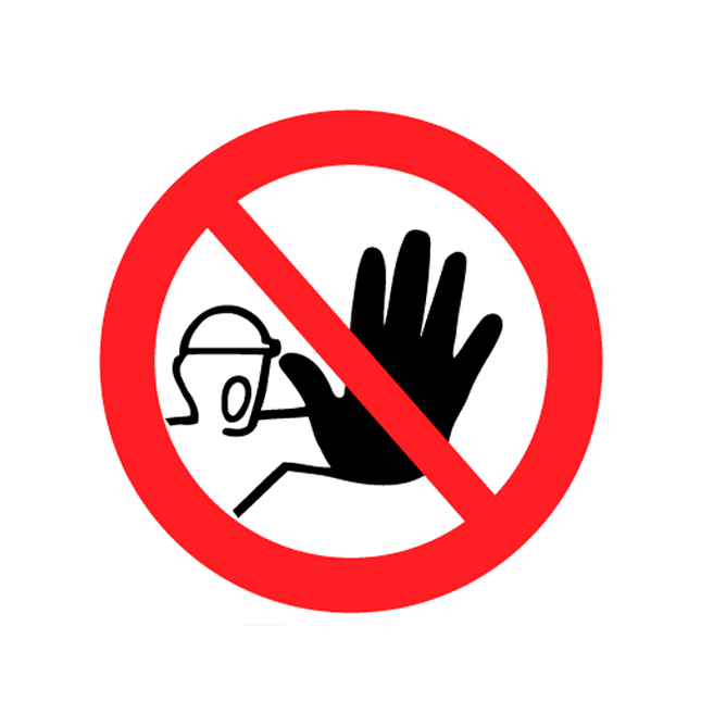 Advarselsklistermærke - Adgang forbudt - Gulv/beton