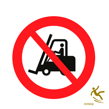 Warnaufkleber für den Boden – 40 cm Anti-Rutsch-Auflage für LKW-Freizone