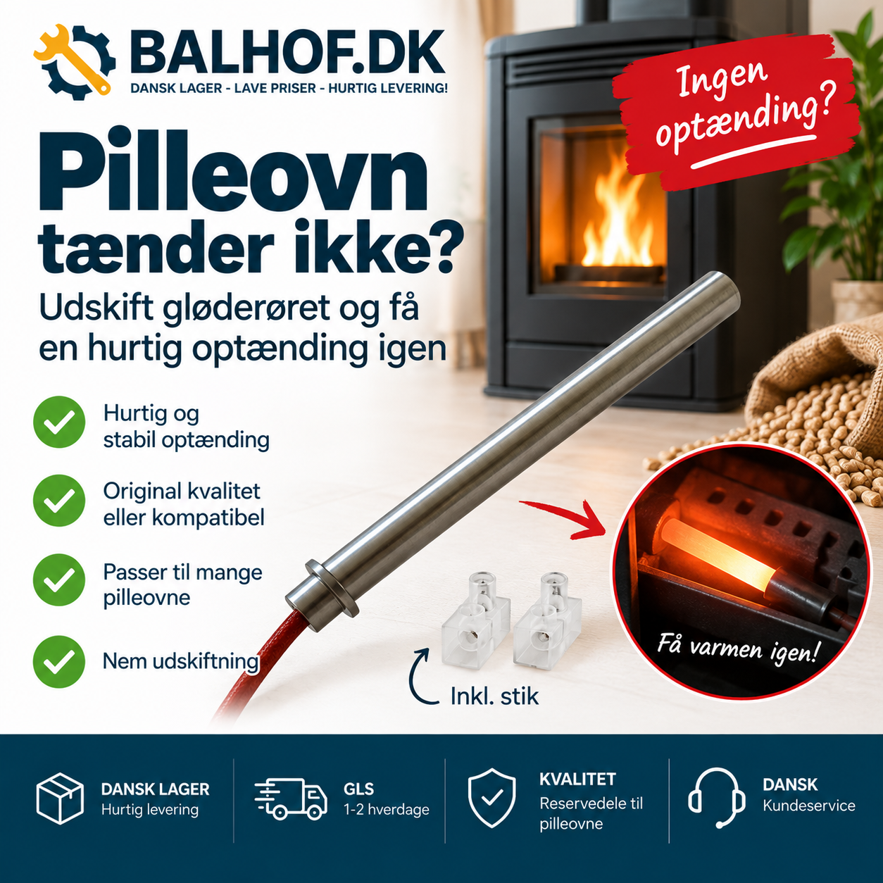Pilleovn tænder ikke