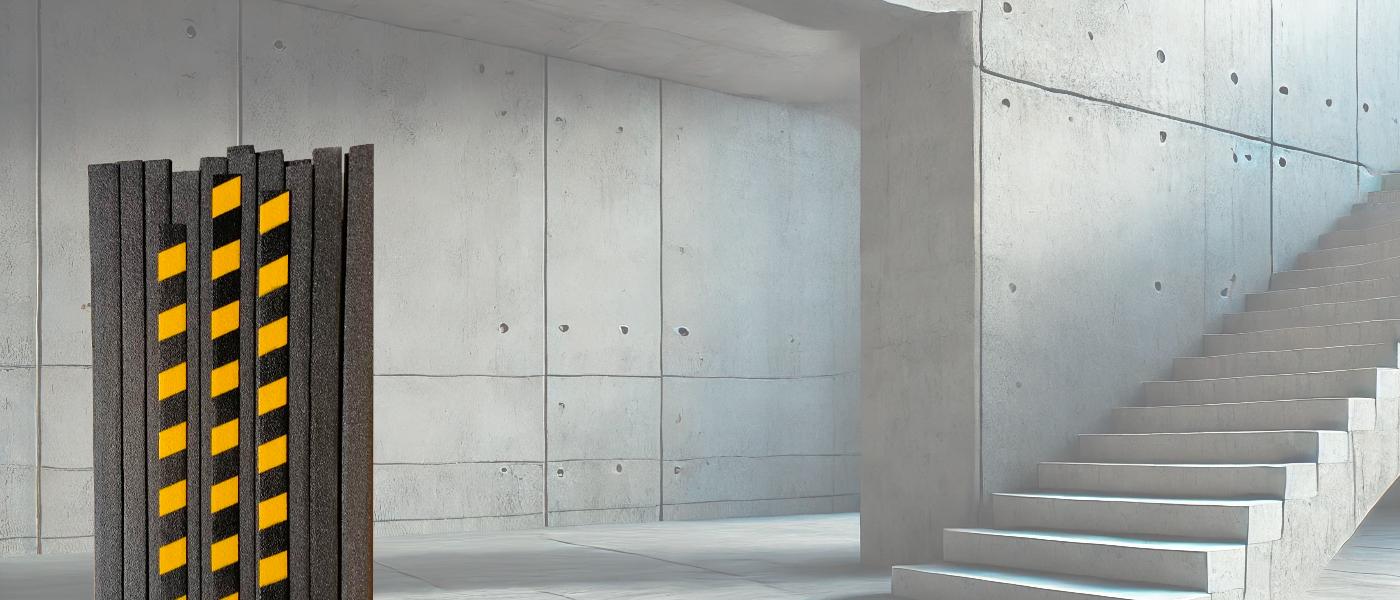 Udendørs skridsikker lister GRP skridsikring