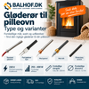 Gløderør til pilleovn Type og varianter