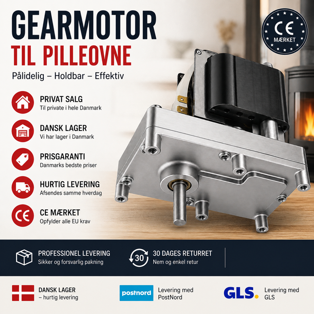 Sneglemotor gearmotor reservedele til pilleovn med Prisgaranti på danske webshops