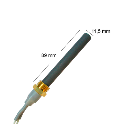 Keramisk gløderør med 3/8 gevind 300 Watt til pilleovn