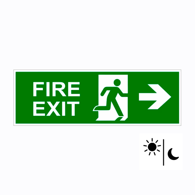 EXIT nooduitgangsticker lichtgevend