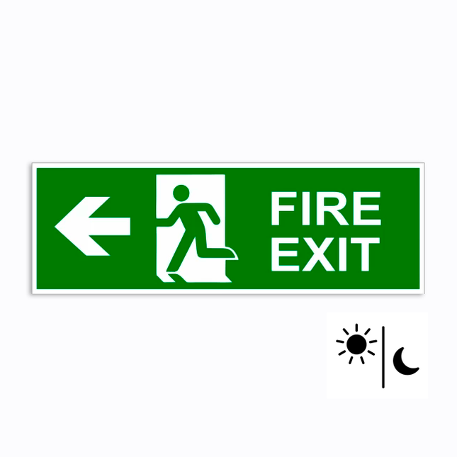EXIT nooduitgangsticker lichtgevend