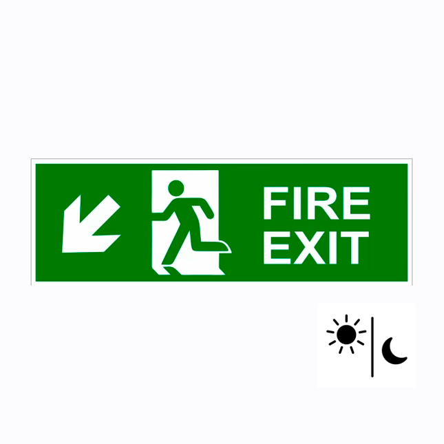 EXIT nooduitgangsticker lichtgevend