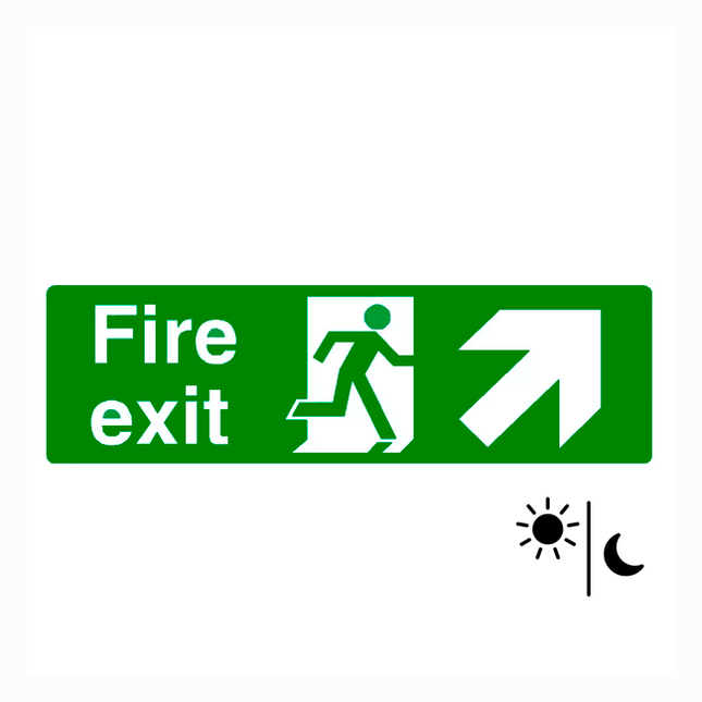 EXIT nooduitgangsticker lichtgevend