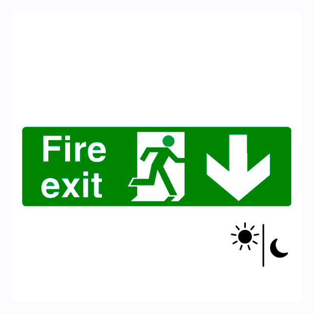 EXIT nooduitgangsticker lichtgevend