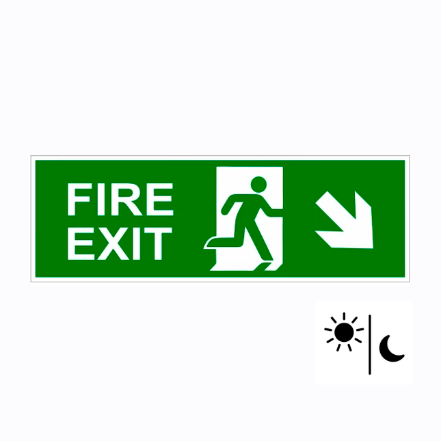 EXIT nooduitgangsticker lichtgevend