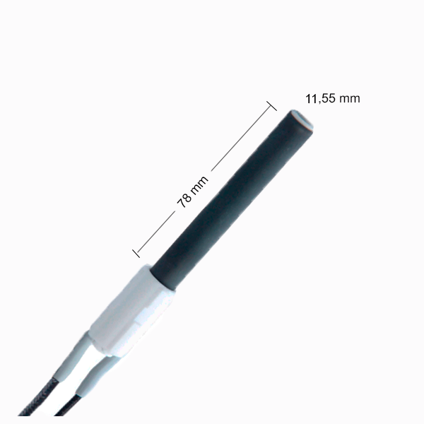 Gløderør keramisk rund til pilleovn 300 Watt