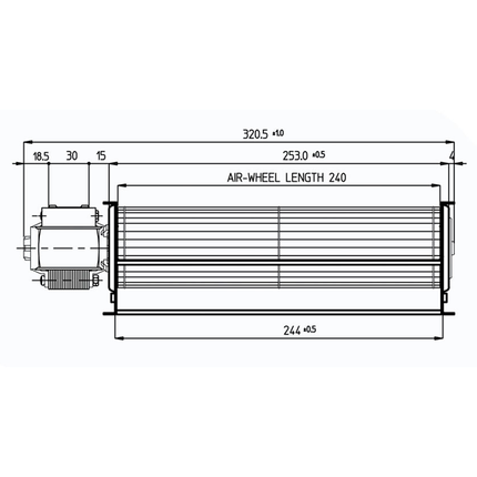 pilleovn ventilator blæser