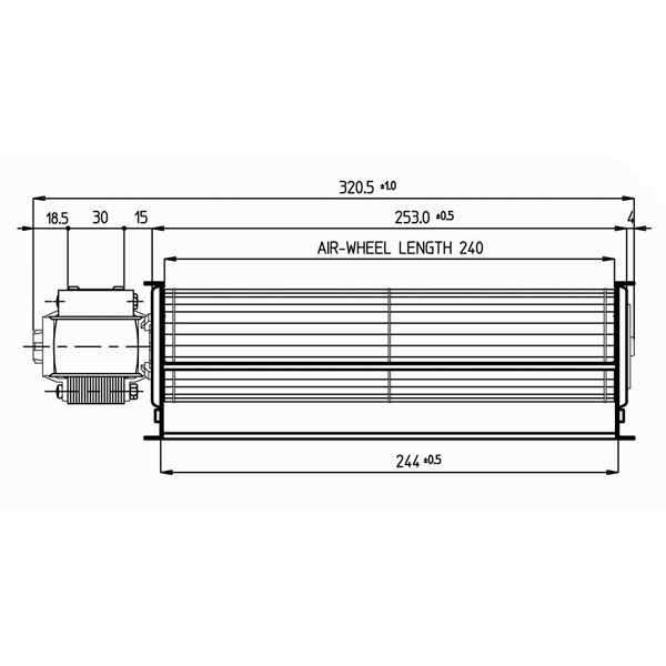 pilleovn ventilator blæser